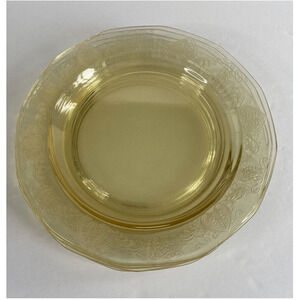 Vintage Fostoria Trojan Topaz 7.25” Salad Plate Depression Glass 1929-39